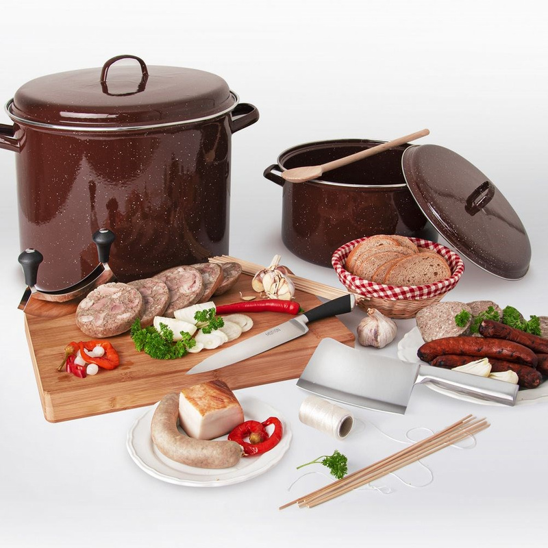 Emaille-Topf emaillierter Kochtopf für Gastronomielokale groß 40 cm 26l