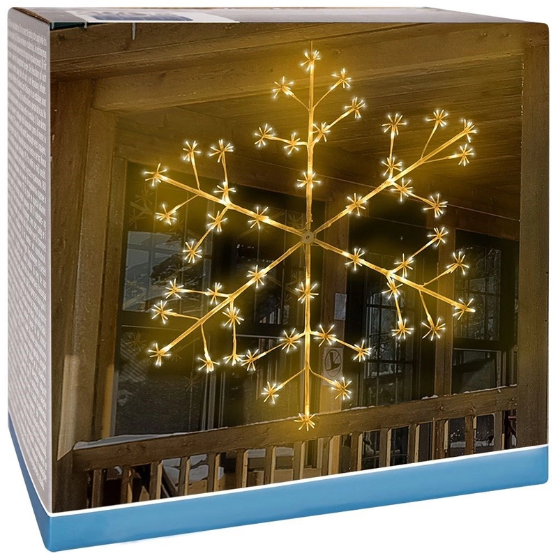 Schneeflocke Weihnachtsdeko Dekoleuchte für Gebäudefassaden hängend 384 LEDs 120 cm