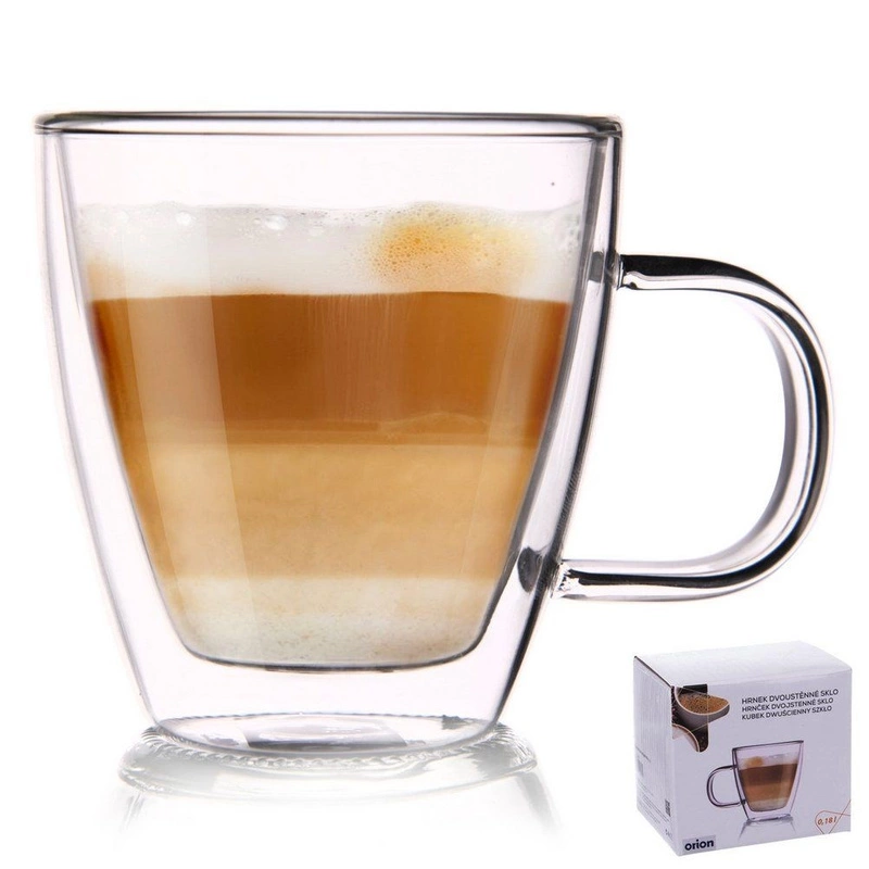 Szklanka termiczna z podwójną ścianką do kawy latte 180 ml
