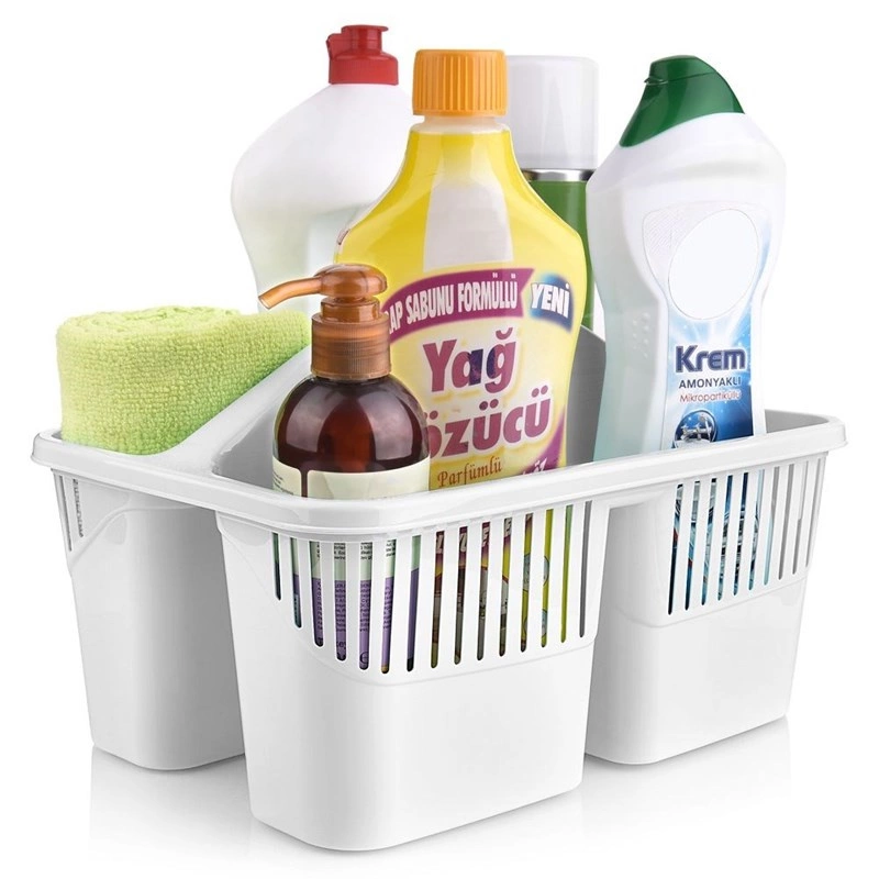Aufbewahrungskorb für Reinigungsmittel Spülbecken-Organizer für Reinigungsbürsten Schwämme Putztücher