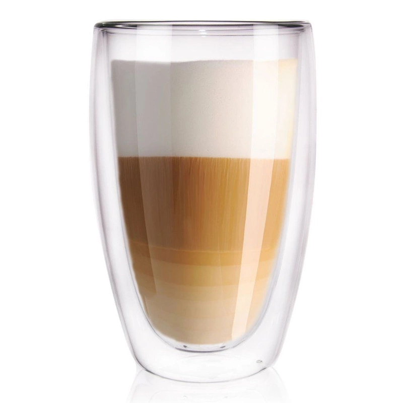 Szklanka termiczna z podwójną ścianką do kawy latte DOUBLE 450 ml