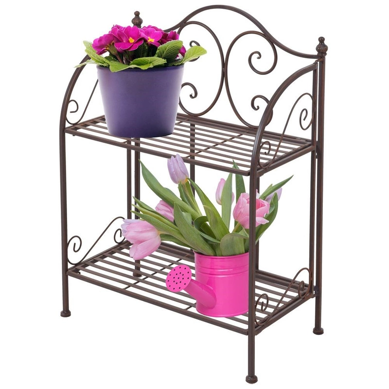 ORION Flowerbed RACK metal for flowers plants herbs 2-level 65x48x27 cm