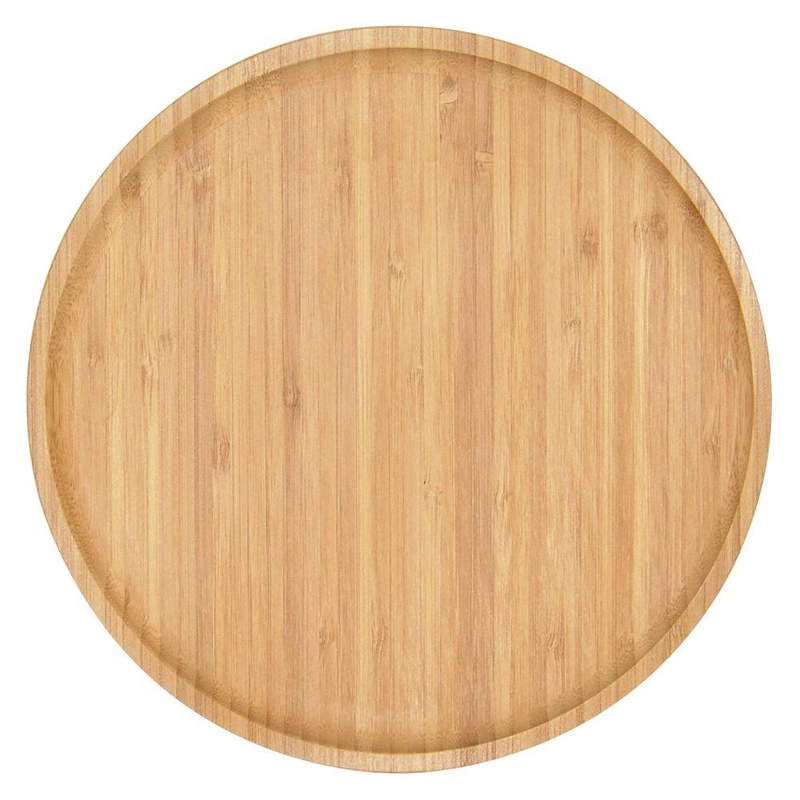 ORION Wooden BAMBOO plate round tray cake stand 26 cm