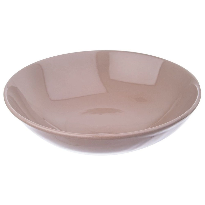 Talerz obiadowy głęboki ceramiczny brązowy ALFA 20,5 cm, 850 ml