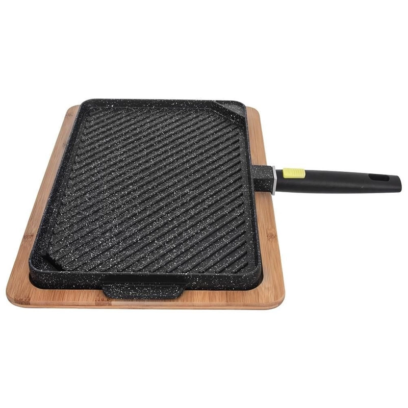 ORION Grill plate pan granite GRANDE + board