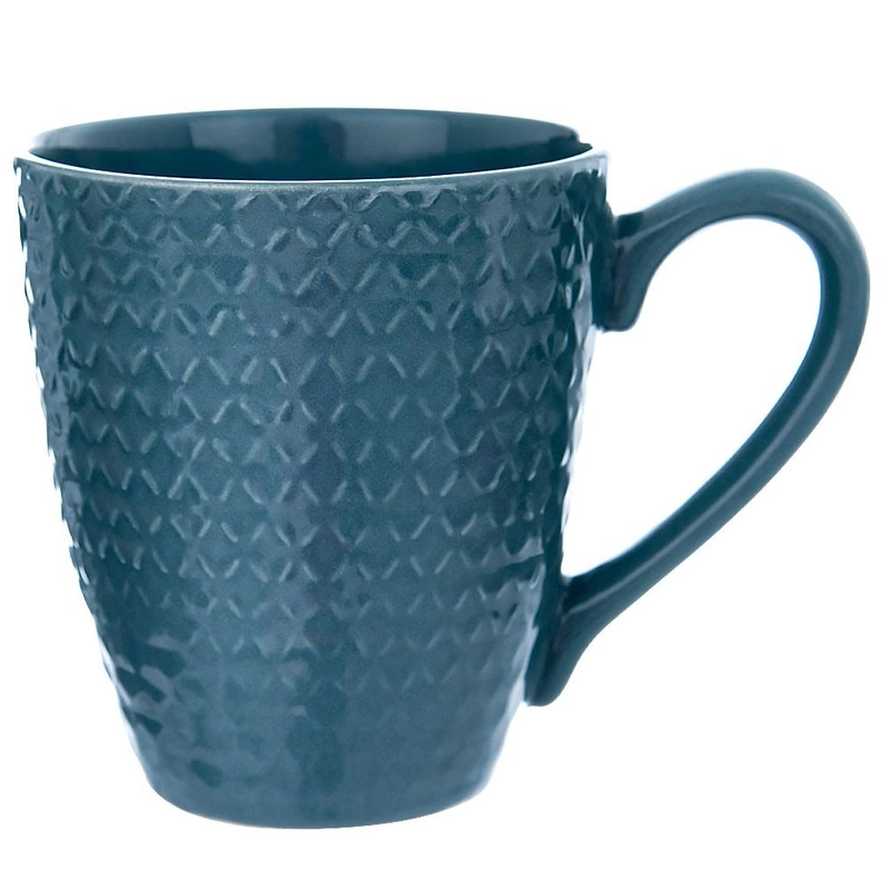 ORION Ceramic mug with handle for coffee tea 430 ml BLUE
